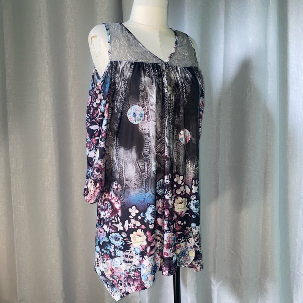Gray slinky tunic